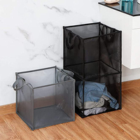 Panier à linge pliable en coton et acier, grande capacité, gain de place, pour la maison