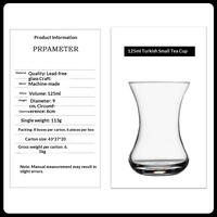 Tasse à thé et à café en verre sans plomb pour boissons chaudes, design simple, utilisation pour le thé de l'après-midi, 105 ml/125 ml/150 ml