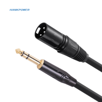 Câble microphone double blindé 1/4 6.35mm vers XLR mâle 3Pin pour console de mixage