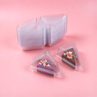Boîtes à gâteaux triangulaires en PET, boîtes pour mille-feuilles, tiramisu, mousse, boîtes d'emballage pour tranches de gâteau