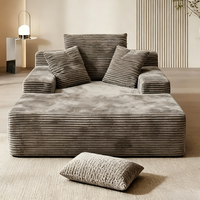 Canapé modulaire compressible moderne et minimaliste en tissu velours côtelé avec éponge haute densité 35D pour salon et appartement