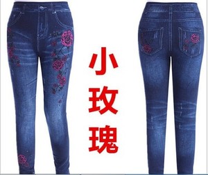 14 Colours Wholesale Women Girls Jeans Autumn Winter Thick <strong>Wool</strong> Ring Style Jeans Long <strong>Pants</strong> - Product Image 5