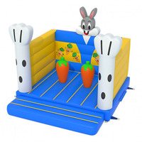 Château gonflable sur le thème du lapin, qualité commerciale, château de saut en forme de lapin de dessin animé pour la location d'événements