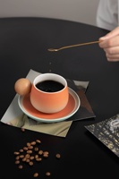 Mug à café en céramique Shangjin, design floral rétro de luxe léger, anti-fuite et réutilisable, cadeau d'affaires pour la remise des diplômes