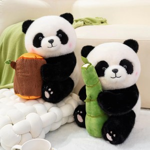 Petit oreiller en peluche chat noir et blanc, ours Boba, super doux, avec rembourrage en coton PP, jouets pour enfants, cadeaux - Product Image 5