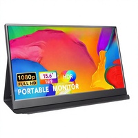 15,6 Zoll 1080P Einzelbildschirm Tragbarer IPS-Bildschirm Monitor Faltbares Design LED-Hintergrundbeleuchtung Typ-C Anschlüsse Business