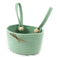 Panier de lit en corde de coton sac de rangement pour couches de bébé poubelles suspendues pour berceau poche organisateur suspendue pour lit de nouveau-né vente en gros