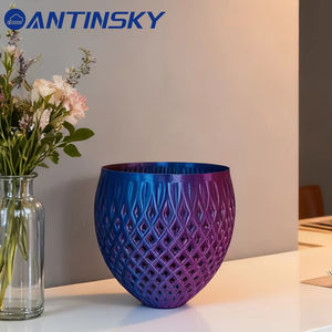 Pantalla de Lámpara Art Deco de ABS Fundido ANTINSKY para Dormitorio, Estudio, Mesita de Noche - Luz Cálida, Decoración de Escritorio - Product Image 6