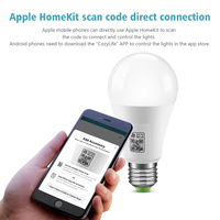 Ampoule connectée WiFi SIXWGH 9W HomeKit à changement de couleur, 16 millions de couleurs, blanc réglable (2700K-6500K), compatible avec Alexa/Google Home APP