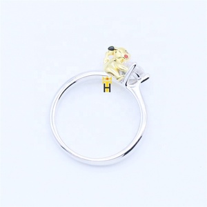<span class=keywords><strong>Anelli</strong></span> di Moda Trendy per Donne, Gioielli <span class=keywords><strong>Anime</strong></span> Carini in Argento Sterling 925 con Smalto, Anello Pikachu con Diamante - Product Image 5