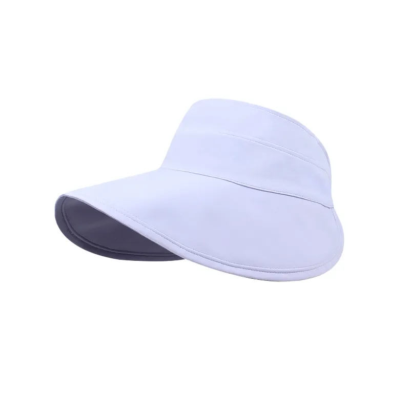 Custom Large Brim Summer Sun Protection Double Sides Sun Visor Cap Golf Cap para mulheres Homens