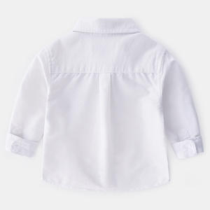 Compre Directamente del Fabricante en China, Ropa de Primavera para Niños, Camisa de Manga Larga de Algodón Oxford de Color Sólido - Product Image 5