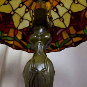 Lámpara de Arte Creativa con Forma de Tulipán Rojo de 30 cm de Diámetro, Lámpara de <span class=keywords><strong>Mesa</strong></span> de Vitral Estilo Tiffany para Restaurante, Bar, Dormitorio, Mesita de Noche - Product Image 5