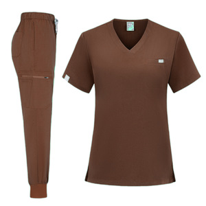 Women's Short Sleeve Nurse Uniform Scrubs Split Set Moisture Wicking For Clinic Pharmacy Pet Hospital Doctor Nurses - Product Image 3