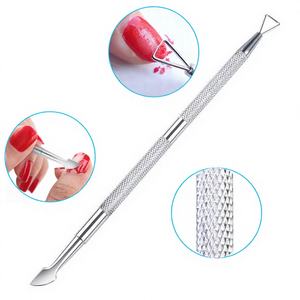 Herramienta Profesional de Acero Inoxidable para Remover Uñas con Diseño de Doble Extremo para Manicura Reutilizable - Product Image 1