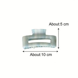 Grandes pinces à cheveux carrées en acétate, pinces à cheveux requin, 10 pinces vintage découpées élégantes pour filles, pinces à cheveux rayées pour femmes - Product Image 4