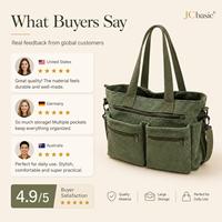 Sac fourre-tout réutilisable en velours côtelé avec plusieurs poches, fermeture éclair, bandoulière pour le shopping, le travail, les voyages, logo personnalisé, vente en gros