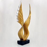 Trophée en résine Aigle Aile d'Ange Or Argent 19x42cm MH-N377