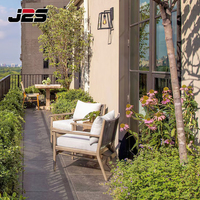 Ensemble de mobilier de restaurant extérieur J2S, canapé de patio commercial, sièges, banc rembourré imperméable et tabourets pour café et toit