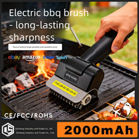 Brosse à gril sans fil rechargeable en acier inoxydable, nettoyeur électrique pour grilles de barbecue extérieures