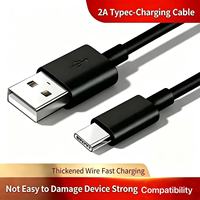 Câble de charge universel USB 2.0 AM vers Type-C, compatible avec les tablettes, les téléphones, les écouteurs et autres appareils pour l'alimentation électrique.