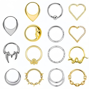 Offre Spéciale Anneau de <span class=keywords><strong>Piercing</strong></span> Articulé en Titane ASTM F136 avec Zircon pour Nez, Cartilage, Hélix, <span class=keywords><strong>Tragus</strong></span>, Lèvre - <span class=keywords><strong>Prix</strong></span> d'Usine Vente en Gros - Product Image 1