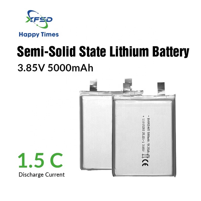 Ultra-Thin Semi-Solid State Battery Cell 3.85V 5000amh 1000cycle BW955465 1.5C NMC System for Premium Laptops Drones