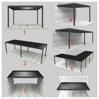 Pérgola Exterior Bioclimática de Aluminio con Rejillas Eléctricas, Acabado con Recubrimiento en Polvo, Tamaño Personalizado y Diseño Ecológico