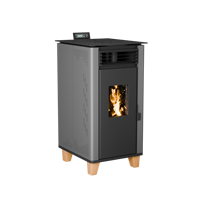 Poêle à granulés de bois de qualité au design moderne, chauffage autonome pour maison, compatible bois, charbon et charbon de bois, installation incluse pour villa