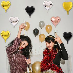 Wedding Decoration 18 Inch Foil <b>Balloon</b> Helium Birthday Party Aluminum Foil Pure Color Heart Shaped <b>Balloon</b> - Product Image 2