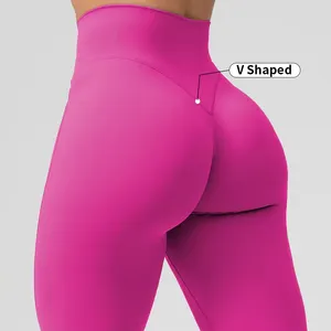 Custom Logo Light Weight Compression Soft Tummy Control High Waist Athletic Fitness Workout Pant Butt Lifting Yoga Leggings