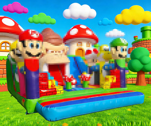 Structure gonflable commerciale pour enfants, château de saut, parcours d'obstacles, thème <span class=keywords><strong>Mario</strong></span>, grande aire de jeux gonflable - Product Image 5