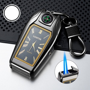 Briquet porte-clés cool, cadeau pour homme, briquet à flamme bleue coupe-vent, rechargeable au butane - Product Image 4