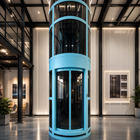 Porte d'ascenseur pour villa et appartement de luxe, panneaux modernes en argent brossé, sculpture exquise, garantie 1 an