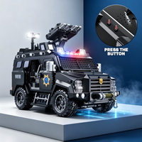 Ensemble de jouets de voiture de police électrique personnalisée OEM pour enfants, avec lumières, sons et figurines miniatures, véhicule de simulation pour maison de jeu