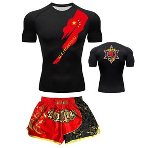 Martial Arts Wear Custom-Made MMA Rash Guard Suit High Quality Men Bjj Fitness <strong>Grappling</strong> Tracksuit and <strong>Shorts</strong> - Product Image 3