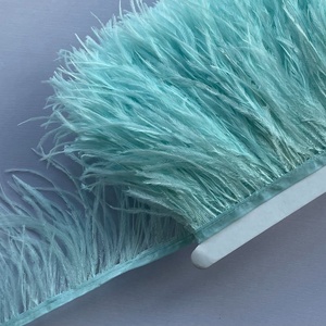 Chất lượng cao 10-15cm đà điểu Lông Tua bán buôn đà điểu ren TRIM cho khiêu vũ mặc váy cưới Haute <span class=keywords><strong>Couture</strong></span> - Product Image 5