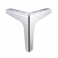 Pieds de canapé en métal de luxe modernes, fabriqués en usine, style trident droit, or rose, qualité supérieure, pour salon, maison, bureau