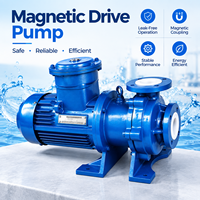 Pompa Magnetik Berbahan Besi Fluoroplastik F46 Tanpa Segel Tahan Korosi Pompa Sentrifugal Kimia Tahan Asam Alkali Cairan 0.5 HP