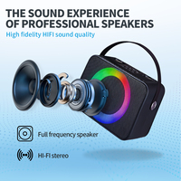 Micrófono de Karaoke Inalámbrico Dual con Bluetooth, Luz RGB, Recargable, Reproducción USB/SD, Altavoz Portátil de Plástico para Cantar en Casa o al Aire Libre