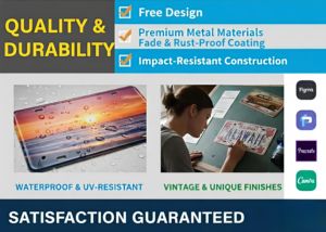 Targa in Alluminio Personalizzata con Design di Qualsiasi Città, Placca Metallica per Regali Turistici e Decorazione - Product Image 4