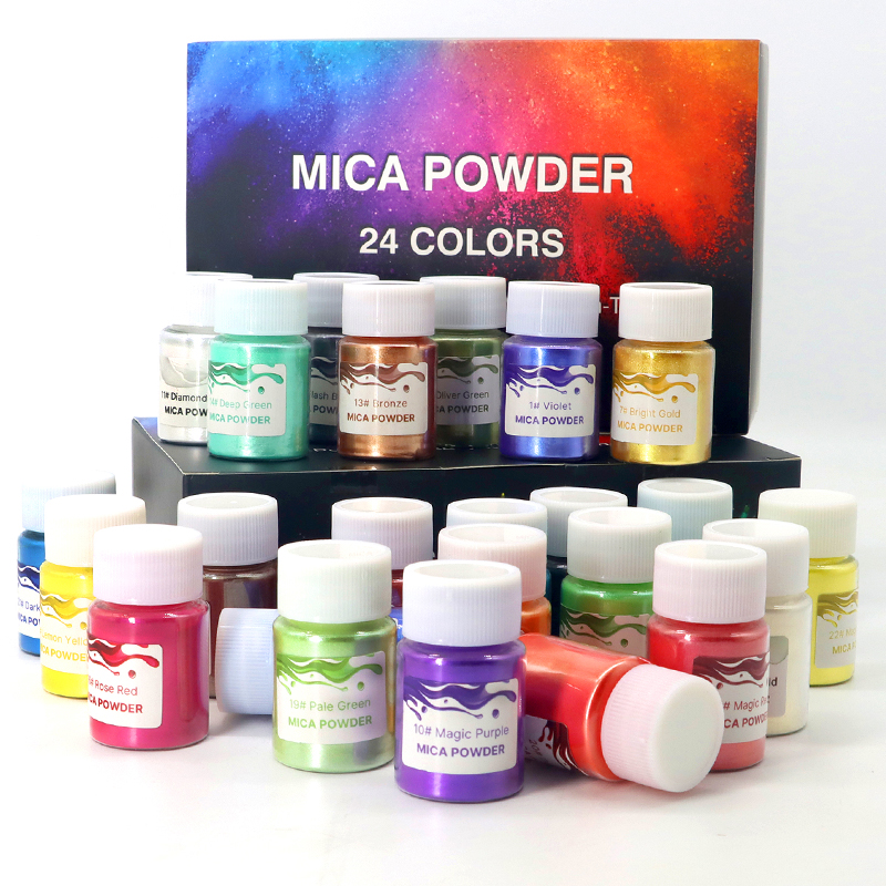 Custom 56 Color Pearl Pigment Cosmetic Grade Pigment Powder Mica Pigment Powder for Lip Gloss Soap Making Resin