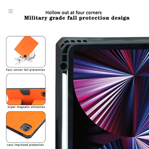 Funda Transparente JUNCHI 2026 para <span class=keywords><strong>iPad</strong></span> de 10.2 y 11 Pulgadas, Parte Trasera de PC Cristalino, Cubierta Magnética de Cuero PU con Soporte para Lápiz - Product Image 4