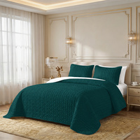 Parure de lit moderne de luxe en polyester écologique 200TC 4 pièces, douce, respirante, respectueuse de la peau, tons neutres unis, pour la maison et l'hôtel