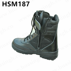 Botas Tácticas ZYF de Alto Rendimiento, Resistentes al Desgarro, de Cuero Gamuzado Color Bronceado/Negro, con Costuras Gravel <span class=keywords><strong>Path</strong></span> y Suela de Goma, Modelo HSM187 - Product Image 3