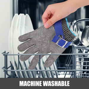 Gants de travail de cuisine résistants aux coupures, niveau 5 EN388, protection anti-coupure, conformes aux normes de sécurité pour le contact alimentaire - Product Image 5