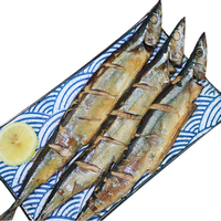 Venta al por mayor de pescado saury salado preasado congelado, saury del Pacífico congelado rápido individual IQF para restaurante suministro a granel