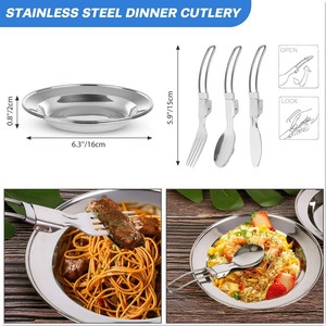 Ensemble de cuisine de <span class=keywords><strong>camping</strong></span> ultra-léger en aluminium pour 2 personnes, comprenant une casserole, une bouilloire, une poêle et un couvercle, idéal pour les pique-niques, la survie et les activités de plein air - Product Image 3