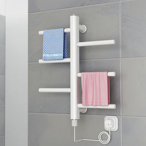 Sèche-serviettes électrique mural moderne, réglable, peu encombrant, petit et <span class=keywords><strong>portable</strong></span> pour salle de bain - Product Image 4