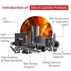 Tuyau en carbure de silicium haute dureté / Tube SiC résistant à l'usure avec une excellente résistance à la corrosion pour rouleau de four - Product Image 2